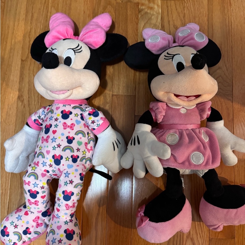 Disney Minnie Mouse Plush Set - Pink and Black